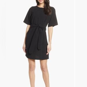 Chelsea 28 Dress Tie Front Shift Dress LBD Little Black Dress Black Dress